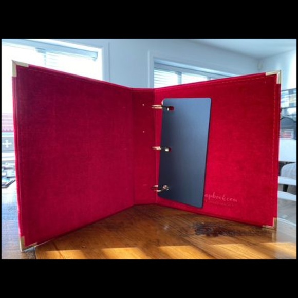 2 Red Velvet Scrapbooking Albums - Picture 2 of 4